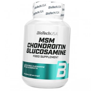 МСМ Хондроитин Глюкозамин, MSM Chondroitin Glucosamine, BioTech (USA) 60 таб для хрящей