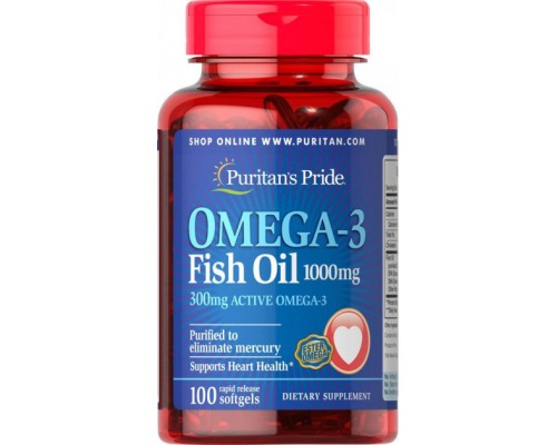 Витамины Puritans Pride Omega-3 Fish Oil 1000 mg 100 caps