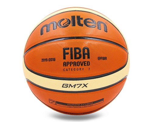 М'яч баскетбольний MOLTEN BGM7X №7 PU помаранчевий-бежевий