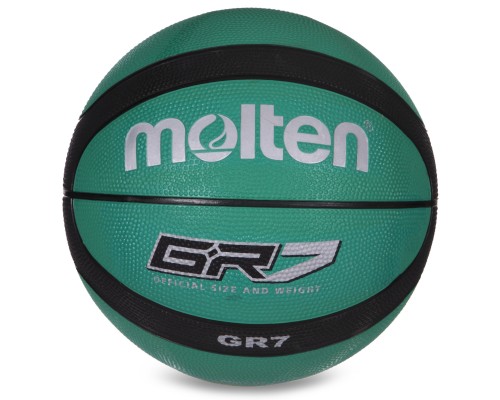 М'яч баскетбольний гумовий MOLTEN GR7 BGR7-GK-SH №7 зелений-чорний