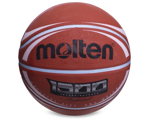 М'яч баскетбольний гумовий №7 MOLTEN B7RD-1500BRW помаранчевий