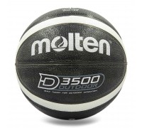 М'яч баскетбольний Composite Leather MOLTEN Outdoor 3500 B7D3500-KS №7 чорний-білий