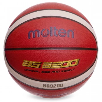 М'яч баскетбольний Composite Leather №7 MOLTEN B7G3200-1 помаранчевий-синій