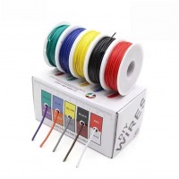 Набір монтажних дротів у силіконовій ізоляції 22AWG 5 кольорів х 10 м