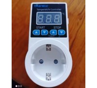 Терморегулятор розетка з термостатом 10A 220 В Taxnele c LCD дисплеем