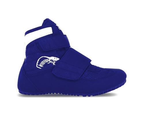 Борцовки  детские на липучке COBRA  синий  3053B