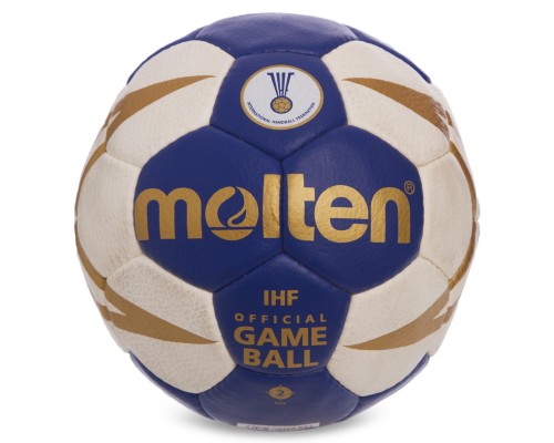 М'яч для гандболу MOLTEN IHF Official game ball H2X5001 №2 PVC синій