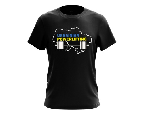 Футболка черная Ukrainian Powerlifting