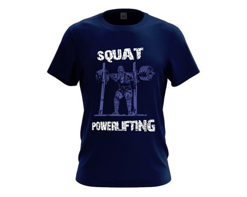 Футболка Squat Powerlifting Темно-синяя