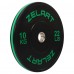 Бамперные диски резиновые Bumper Plates Zelart TA-4790-10 51мм 10кг черный-зеленый