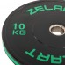 Бамперные диски резиновые Bumper Plates Zelart TA-4790-10 51мм 10кг черный-зеленый