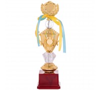 Кубок спортивный с ручками и крышкой SP-Sport HIT C-K978B высота 30,5см золотой