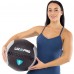 Мяч набивной медицинский для кроссфита WALL BALL LiveUp LP8100-5 5кг черный-серый Мяч набивной медицинский для кроссфита WALL BALL LiveUp LP8100-5 5кг черный-серый