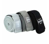Набор резинок тканевых для упражнений ленты сопротивлений 3шт RESISTANCE STRAP EZOUS K-04