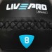 Мяч набивной медицинский для кроссфита WALL BALL LiveUp LP8103-8 8кг черный