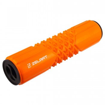 Роллер массажный цилиндр (ролик мфр) 45см 3D Crystal Massage Surface Zelart FI-4907 Разные цвета