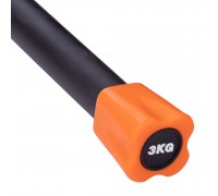 Палка гимнастическая Бодибар Body Bar Zelart FI-1251-3 вес 3кг черный-оранжевый Палка гимнастическая Бодибар Body Bar Zelart FI-1251-3 вес 3кг черный-оранжевый