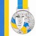 Медаль спортивная с лентой SP-Sport UKRAINE с украинской символикой C-6834 ø5см золото, серебро, бронза Бронзовый