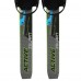 Лыжи беговые детские в комплекте с палками Zelart SK-0881-90B Черный-салатовый-оранжевый