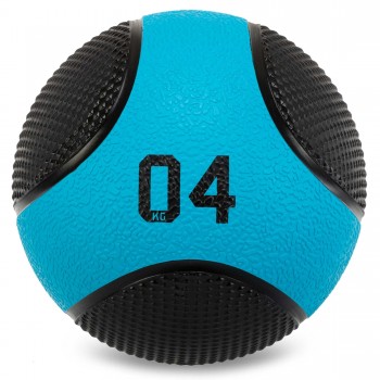 Мяч медицинский медбол Medicine Ball LiveUp LP8112-4 4кг черный-синий