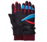 Перчатки горнолыжные теплые детские SP-Sport C-51-1 M-XL Черный-синий-красный