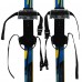 Лыжи беговые подростковые в комплекте с палками Zelart SK-0881-150B Черный-синий-желтый