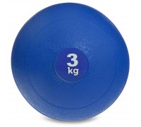 Слэмбол мяч набивной для кроссфита и фитнеса Slam Ball Record FI-5165-3 3кг синий