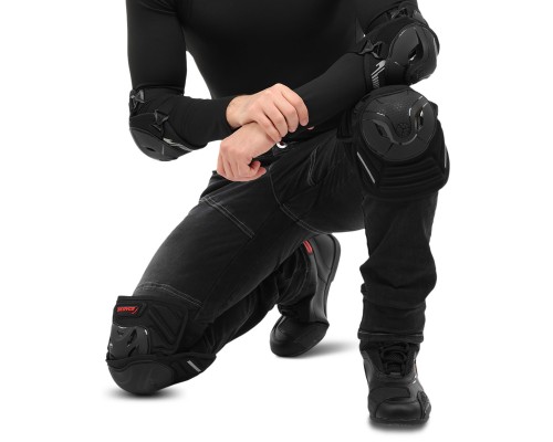 Комплект мотозащиты наколенники и налокотники SCOYCO K46H46 M-L черный Черный