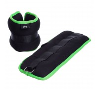 Утяжелители-манжеты для рук и ног SP-Sport FI-1303-4 2x2кг Черный-салатовый