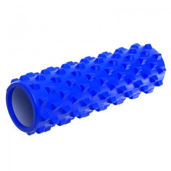 Роллер массажный цилиндр (ролик мфр) 45см Grid Bubble Roller SP-Sport FI-6672 Синий