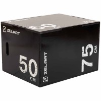 Бокс плиометрический тумба для кроссфита Плиобокс Wood Plyo box Zelart TA-4774-2 1шт 75см черный