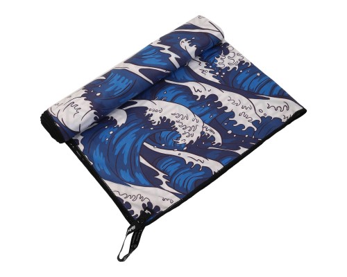 Полотенце для пляжа и бассейна из микрофибры SAND-FREE SINGLE SEA 4Monster T-PST 80х160см Темно-синий-белый