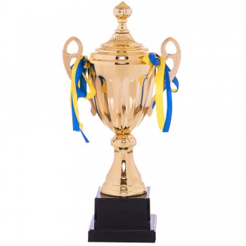 Кубок спортивный с ручками и крышкой SP-Sport GREAT C-4060D высота 34см золотой
