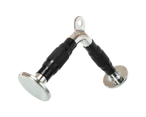 Рукоятка для тяги на трицепс V-образная ручка для блочного тренажера LiveUp LP8192I хром