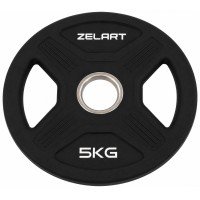 Блины диски TPU 2 Handle металлическая втулка Zelart TA-6995-5 ø51мм 5кг черный