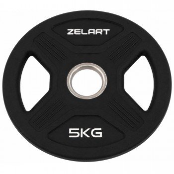 Блины диски TPU 2 Handle металлическая втулка Zelart TA-6995-5 ø51мм 5кг черный