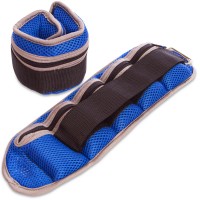 Утяжелители-манжеты с регулируемым весом для рук и ног Zelart FI-7209-4 2x2кг Синий