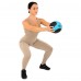 Мяч медицинский медбол Medicine Ball LiveUp LP8112-1 1кг черный-синий