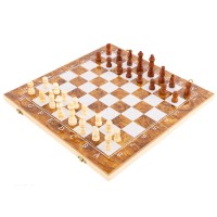 Шахматы шашки нарды 3 в 1 набор настольных игр деревянные SPRINTER 9039 размер 39см x 39м