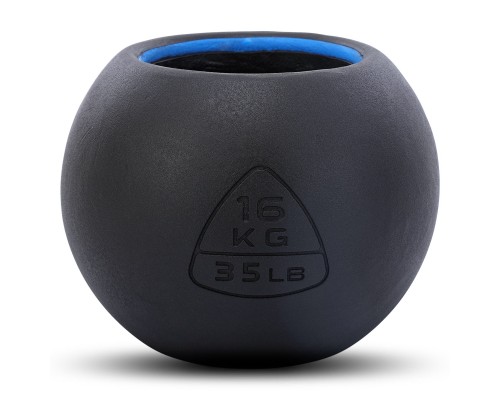Гиря-колокол чугунная окрашенная BALL BELL LiveUp LP8047-35LB вес 16кг черный