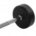 Штанга фиксированная прямая обрезиненная Zelart Rubber Coated Barbell TA-2685-30 длина-95см 30кг черный