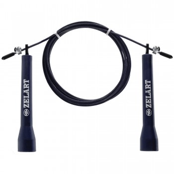 Скакалка скоростная Кроссфит с подшипником и стальным тросом SP-Sport FI-1008A 3м Черный Скакалка скоростная Кроссфит с подшипником и стальным тросом SP-Sport FI-1008A 3м Черный