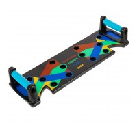 Доска для отжиманий с упорами 12в1 лежа SP-Sport FI-6187-12 60x18x2см черный