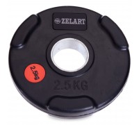 Блины (диски) обрезиненные Zelart Z-HIT TA-5160-2_5 51мм 2,5кг черный Блины (диски) обрезиненные Zelart Z-HIT TA-5160-2_5 51мм 2,5кг черный