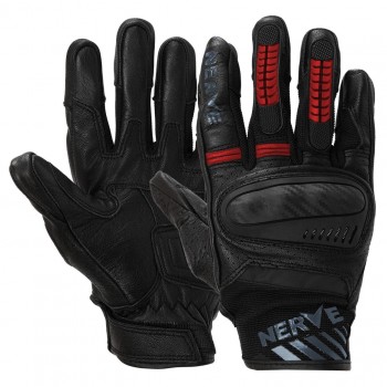 Мотоперчатки NERVE KQ1052 M-XL черный Черный-красный