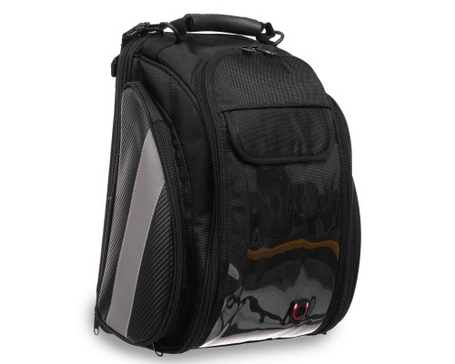 Сумка на бак мотоцикла на магнитах с окном под телефон Tank Bag BUOTAI YA6 39х30х27см черный