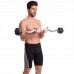Штанга фиксированная изогнутая обрезиненная Rubber Hexagon Barbell Zelart TA-6231-15 длина-95см 15кг черный