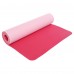 Коврик для йоги и фитнеса TPE двухслойный SP-Planeta FI-3046 183x61x0,6см Розовый-светло-розовый