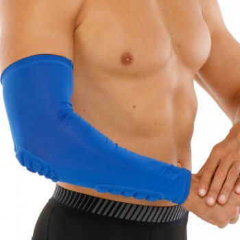 Нарукавник компрессионный рукав для спорта с защитными накладками SP-Sport HB-011 размер M-XL 1шт Синий