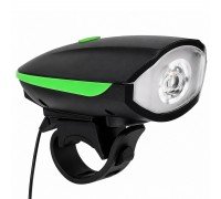 Фара велосипедная передняя с сигналом фонарик с USB зарядкой SP-Sport 7588-B синий